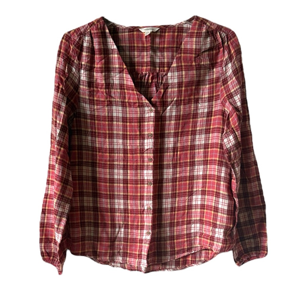 3x$15 Springfield Red & White Plaid Sleeveless Top – Casual Cool Vibes - Size S